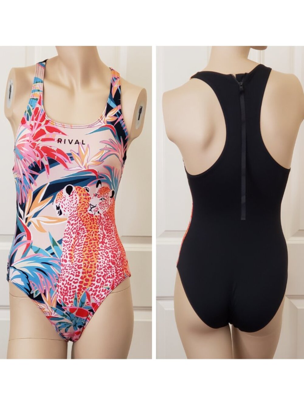 Rival One Piece Swimwear Surf Suit SZ 8 Black
